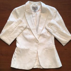 White linen blazer